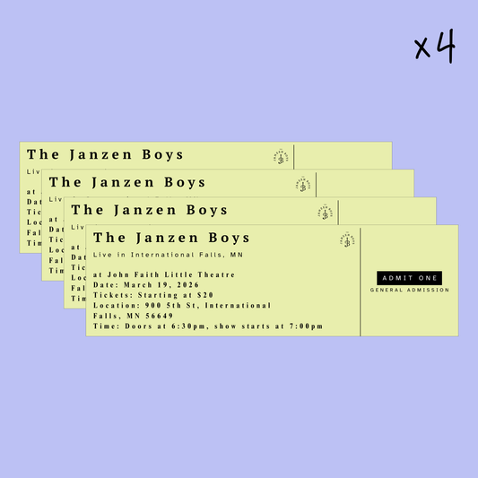 FOUR Tickets to The Janzen Boys Live in International Falls - Thursday, March 19th