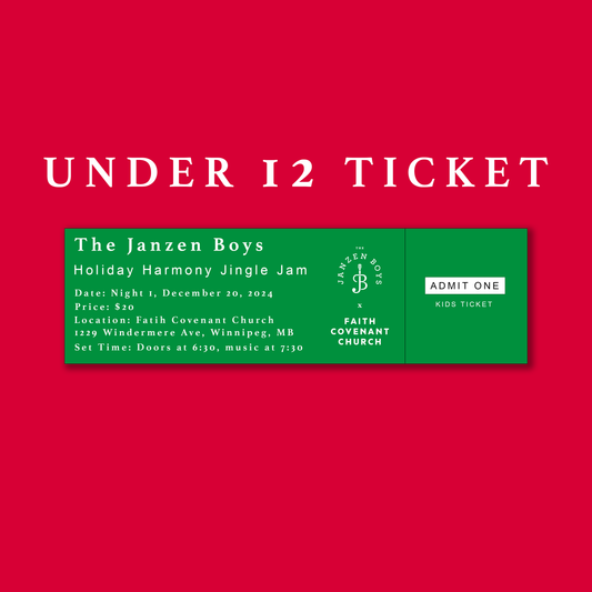 KIDS TICKET - 1 Ticket to Holiday Harmony Jingle Jam in Winnipeg - Night 1 - Friday, December 20th